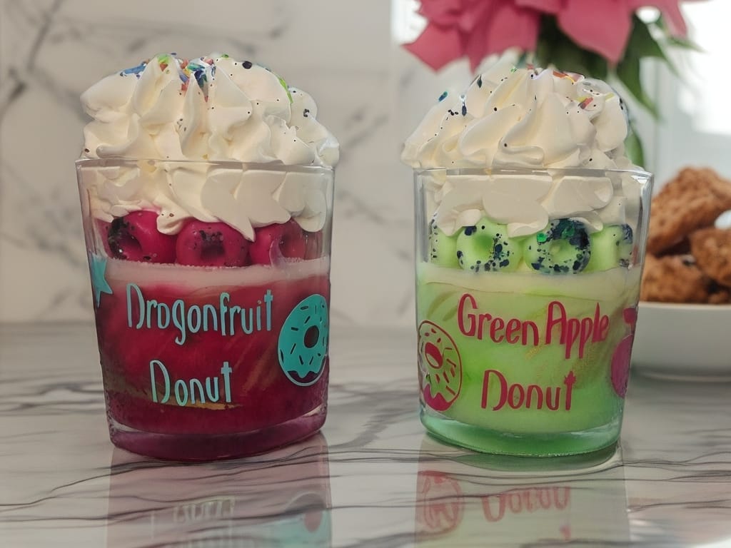 🍩 Dragonfruit & Green Apple Donut