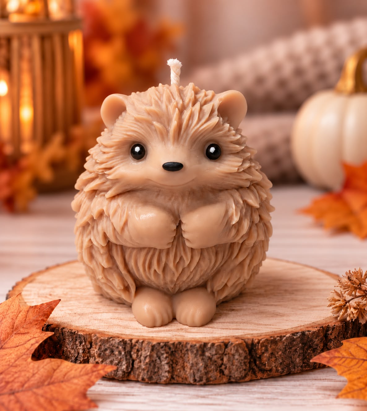 Igel-Stumpenkerze 🦔🤎
