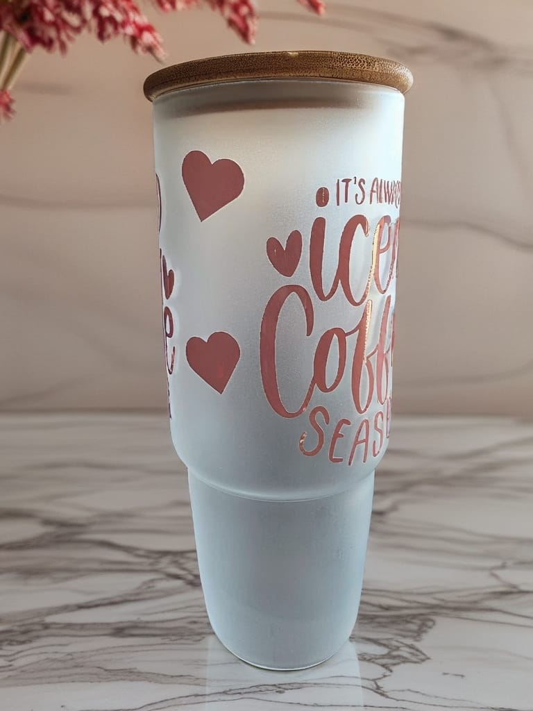 Frosted Glasbecher It’s Always Iced Coffee Season ☕