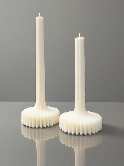 Design-Stumpenkerzen im 2er-Set – Handgegossen & einzigartig