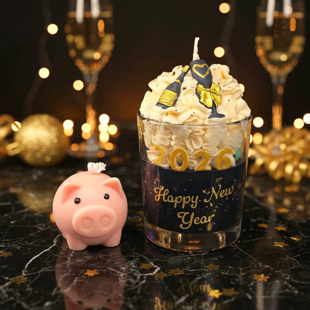 🍀Silvesterkerze Happy New Year 2026 🍀
