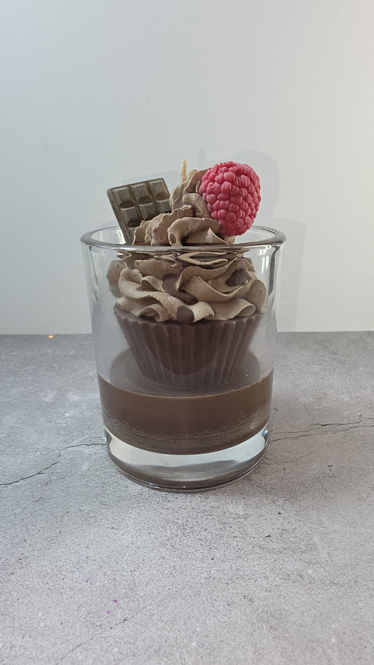 Choco Peanut Cupcake Kerze | B-Ware