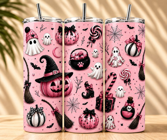 Pink Halloween | Tumbler | 20 oz Edelstahlbecher