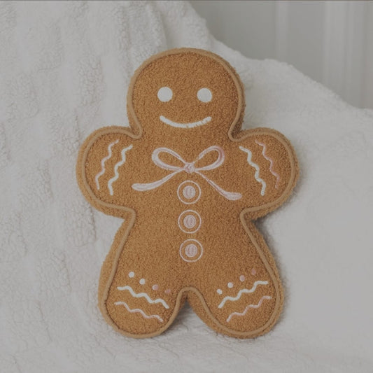 Bouclé Kissen mit Lebkuchenmann