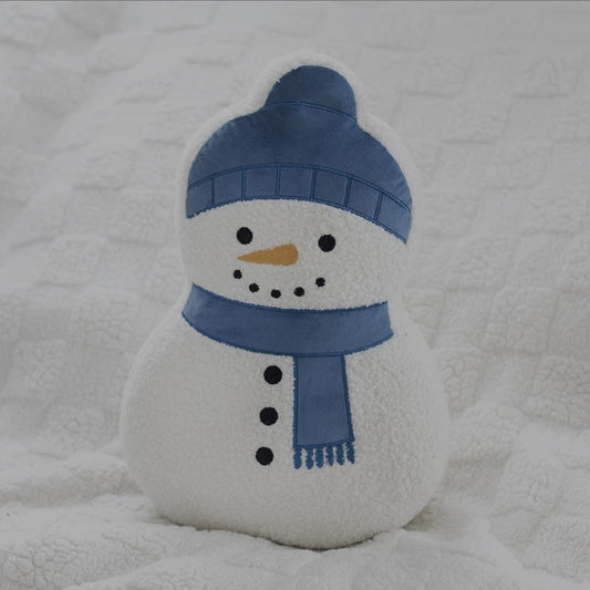 Bouclé Optik in Schneemannform