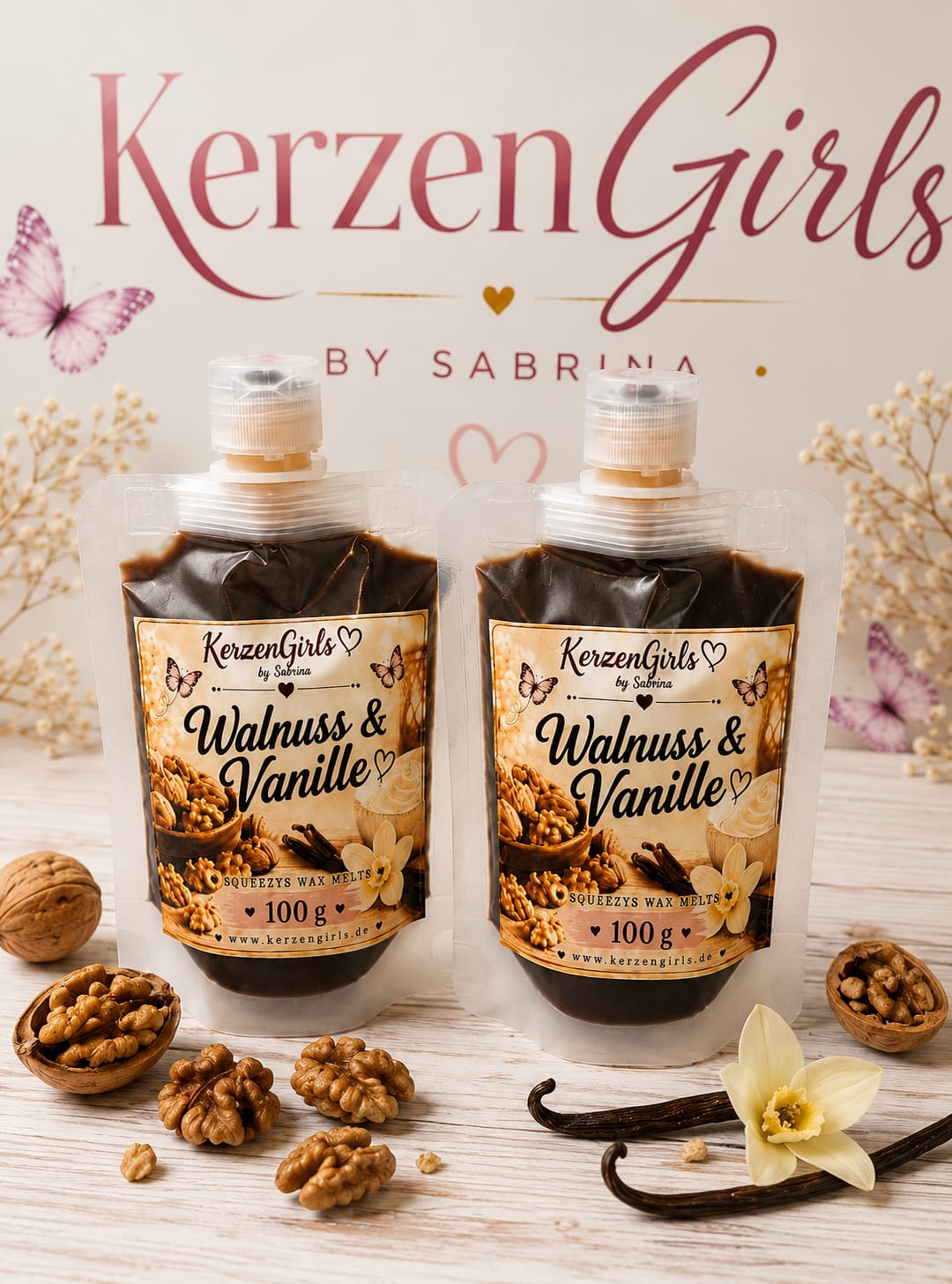 Squeezys Wax melts Walnuss & Vanille