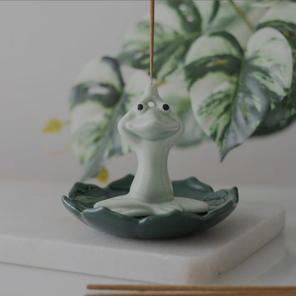 Yoga-Frosch Räucherstäbchenhalter