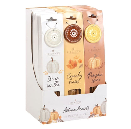 Crunchy Leaves – 40 Räucherstäbchen mit Halter