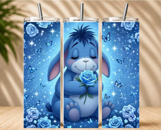 I-Aah Blue Rose Tumbler | 20 oz Edelstahlbecher