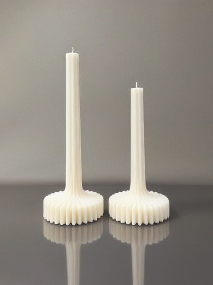 Design-Stumpenkerzen im 2er-Set – Handgegossen & einzigartig