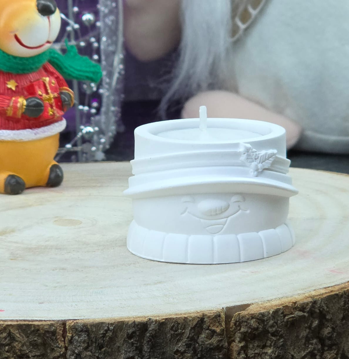 Schneemann - Teelichthalter ❄☃