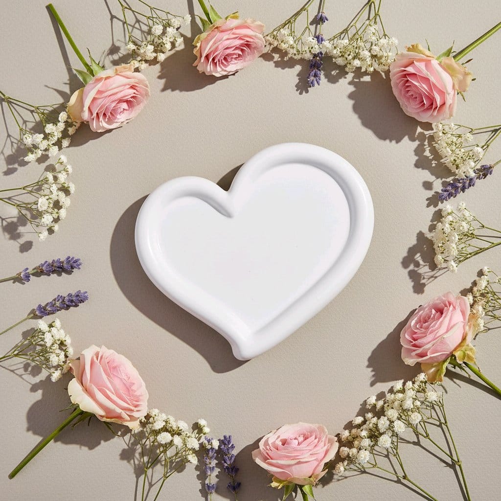 Dekorativer Herzuntersetzer