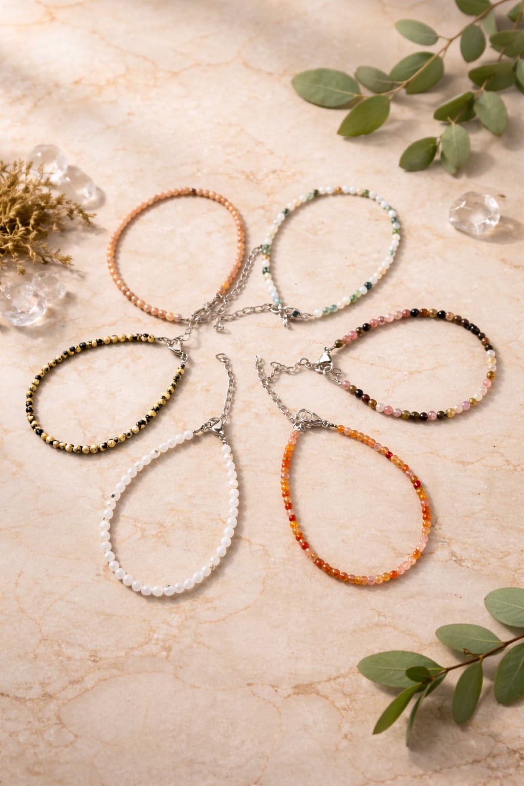 Edelstein-Kerze mit Armband