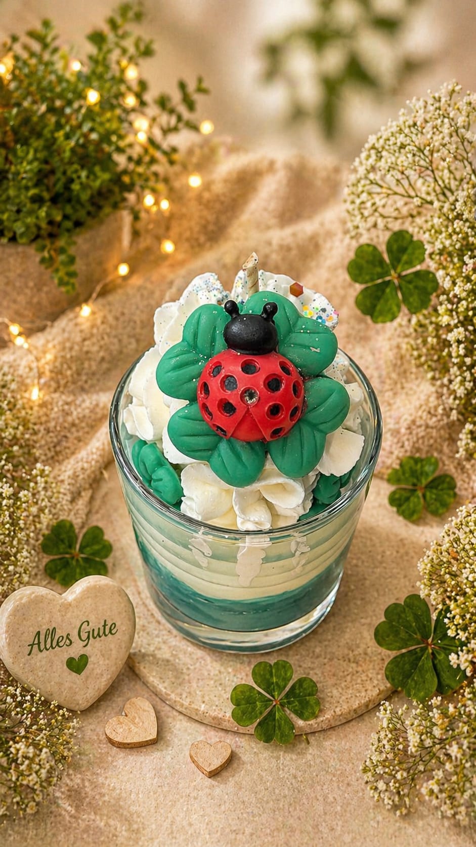 Glücks Kleeblattkerze 🍀
