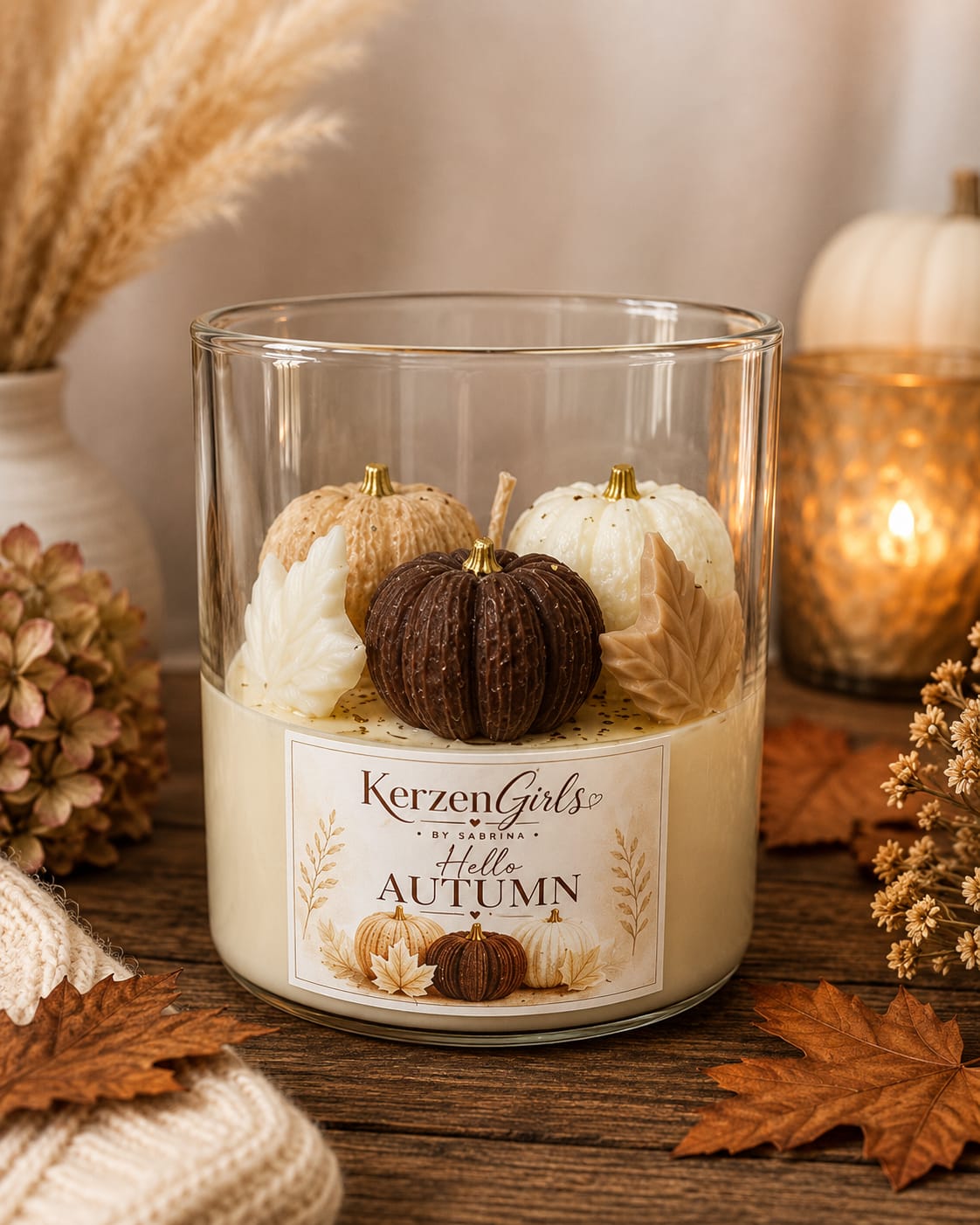 Hello Autumn Kerze Herbstliche Duftkerze 🍂