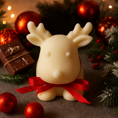 Weihnachtliche Standkerze Rentier