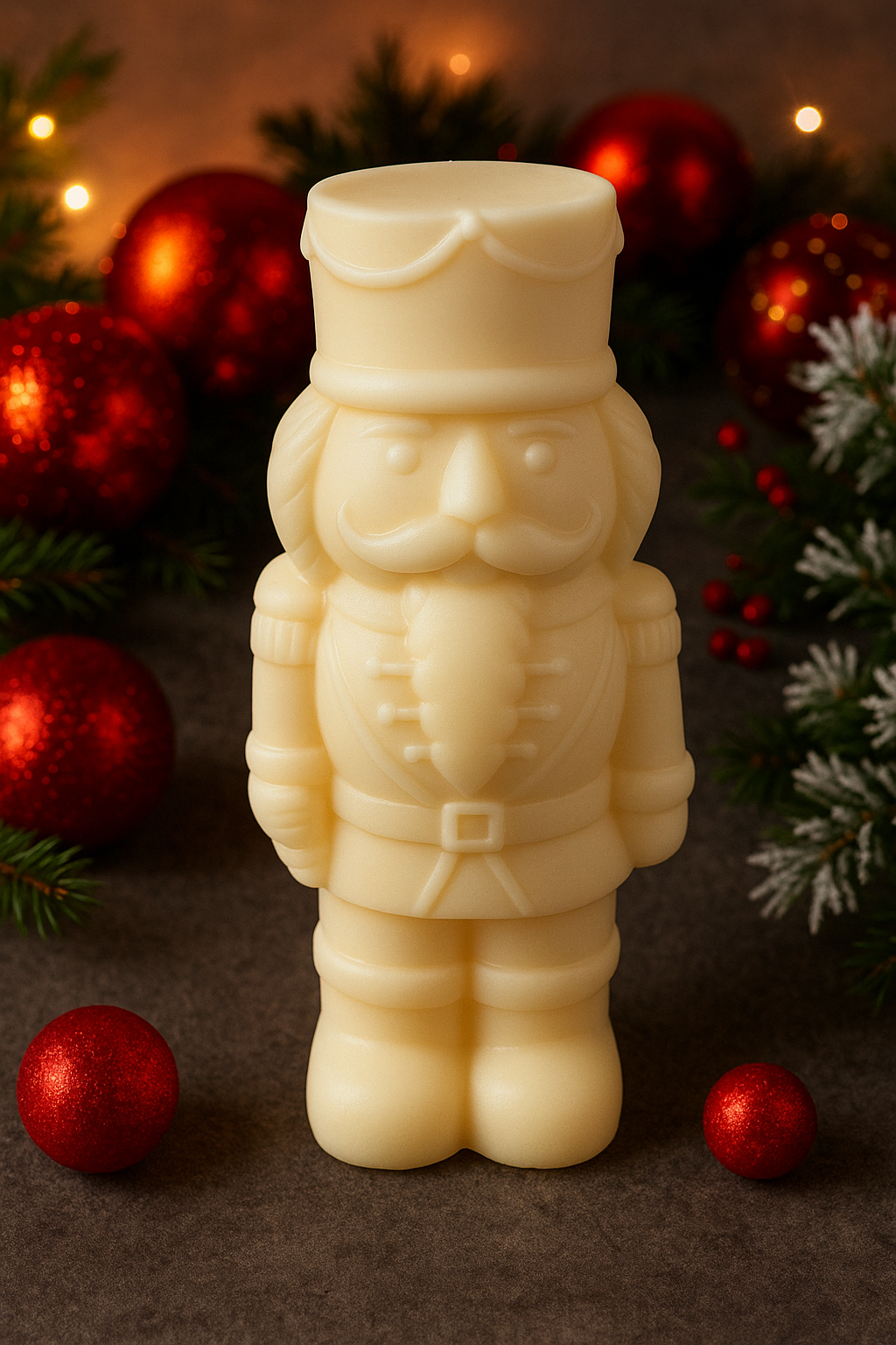 Weihnachtliche Standkerzen Nussknacker