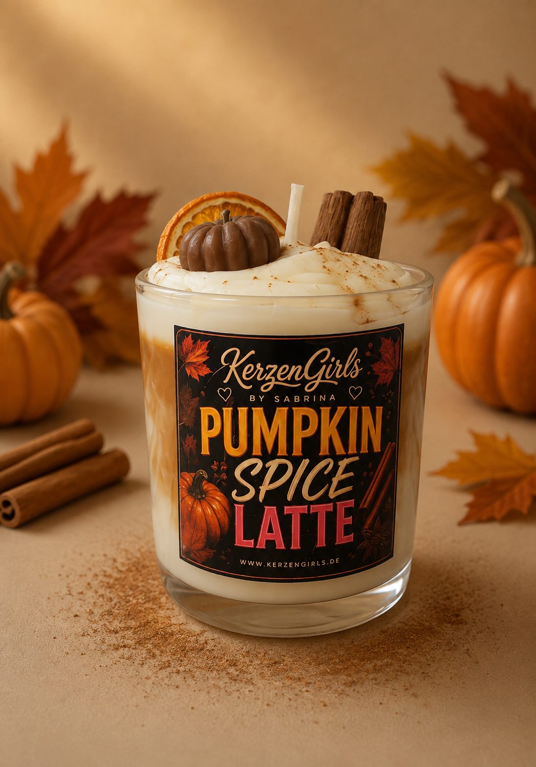 Pumpkin Spice Latte Kerze 🎃